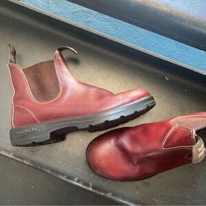Blundstone Burgundy Red Leather Chelsea Boots 5 1/2